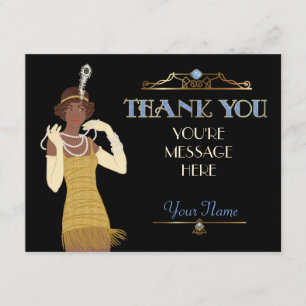 Tolle 20er Jahre Afroamerikanische Flapper Danke