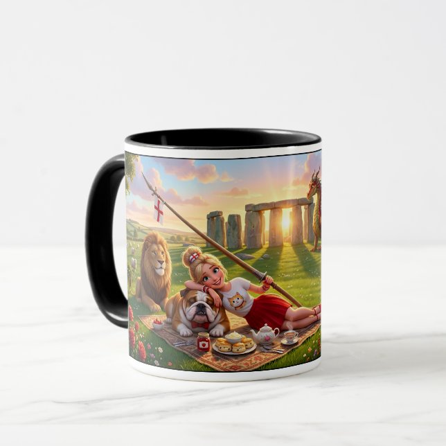 Tolle 3D-englisch-Themen-Kaffeetasse Tasse (Vorderseite Links)