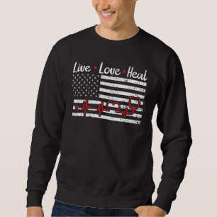Tolle Abschluss Amerikanische Flagge US Krankensch Sweatshirt