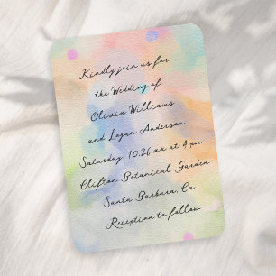 Tolle abstrakte Aquarell-Moderne-Script-Hochzeit Einladung