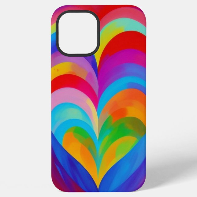 Tolle abstrakte Herzen  iPhone Hülle (Rückseite)