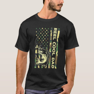 Tolle Angel-Vater Fischer Vater Patriotisch Angeln T-Shirt