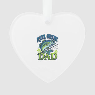 Tolle Angelrute Papa Bassangeln Vintage Vektor Des Ornament