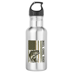 Tolle Angler-Vater-Bass-Angeln-Flagge Vektor-Desig Edelstahlflasche