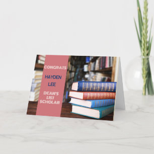 Tolle Arbeit! DEAN's LIST-Gelehrte-Glückwunsch-Kar Karte