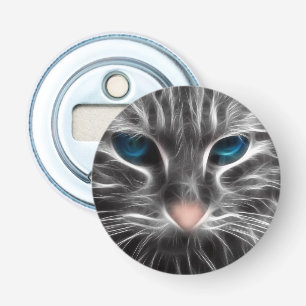 Tolle Blaue Katzenaugen Gesicht Flaschenöffner