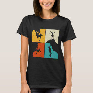 Tolle Boulder-Rock Climber Retro-Bergsteiger-Wande T-Shirt