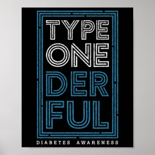 Tolle Diabetes Diabetes-Bewusstsein T1d Krieg Poster