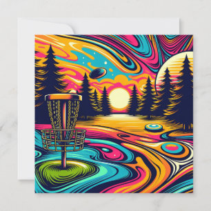 Tolle Disc-Golf-Anlage bei Sonnenuntergang