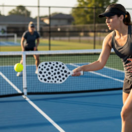 Tolle Energie Dalmatiner-inspirierte gepunktete Fl Pickleball Schläger