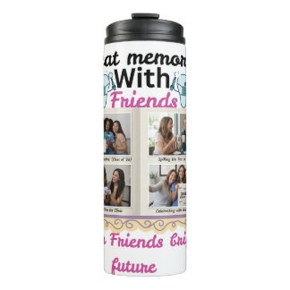 Tolle Erinnerungen mit Freunden Personalisiertes G Thermosbecher