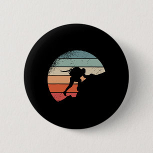 Tolle Felsenkletterei Retro-Bergsteiger Wanderer Button