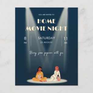 Tolle Filmnacht zu Hause Dunkler Flyer