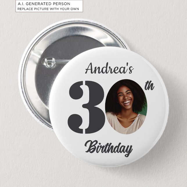 Tolle Fotogunst zum 30. Geburtstag Button (Von Creator hochgeladen)