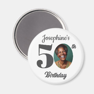 Tolle Fotogunst zum 50. Geburtstag Magnet
