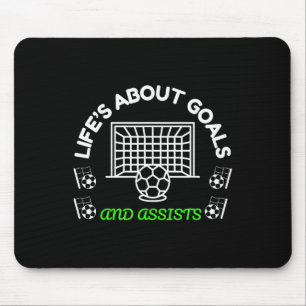 Tolle Fußballmentalität Das Leben handelt von Ziel Mousepad