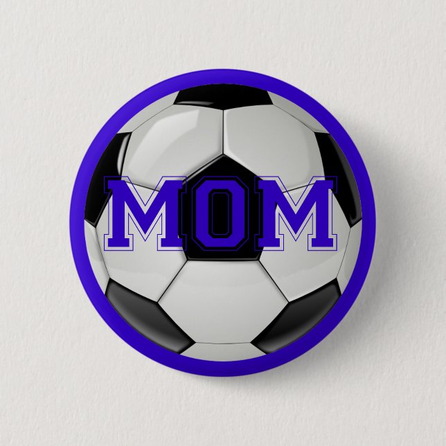 Tolle Fußballmutter in individuellen Farben Button (Vorderseite)