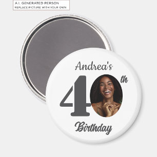 Tolle Geschenkidee zum 40. Geburtstag mit Foto Magnet
