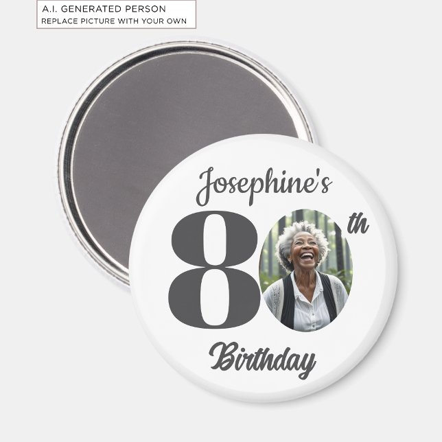 Tolle Geschenkidee zum 80. Geburtstag mit Foto Magnet (Von Creator hochgeladen)