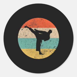Tolle großartige Karate-Jungs Shotokan-Trainer Runder Aufkleber