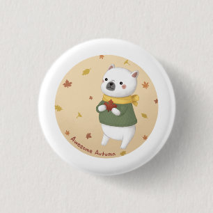 Tolle Herbst-Illustrationskunst Button
