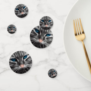 Tolle Katze mit blauen Augen Konfetti