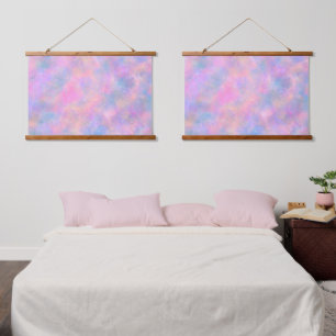 Tolle Kombination aus Pastellfarben  Wandteppich Mit Holzrahmen