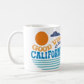 Tolle-Laune-Nur Kalifornien Tasse – Retro-Sonnenun
