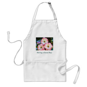 Tolle Laune! Schürze Rosa Weiße Rosenblumen