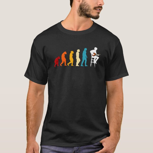 Tolle Mandoline Evolution Geschenk Volksmusik Blue T-Shirt (Vorderseite)