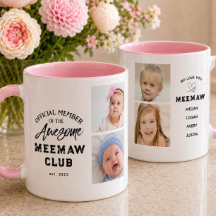 Tolle MEEMAW-Mutztasse mit Foto-Collage Tasse