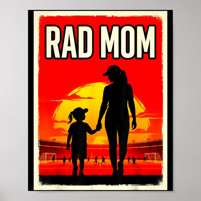 Tolle Mom Mutter und Tochter Fußball-Mutter Sonnen Poster (Vorne)