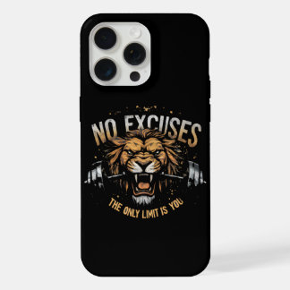 Tolle motivierende Keine Ausreden Gewichte & Löwe iPhone 15 Pro Max Hülle