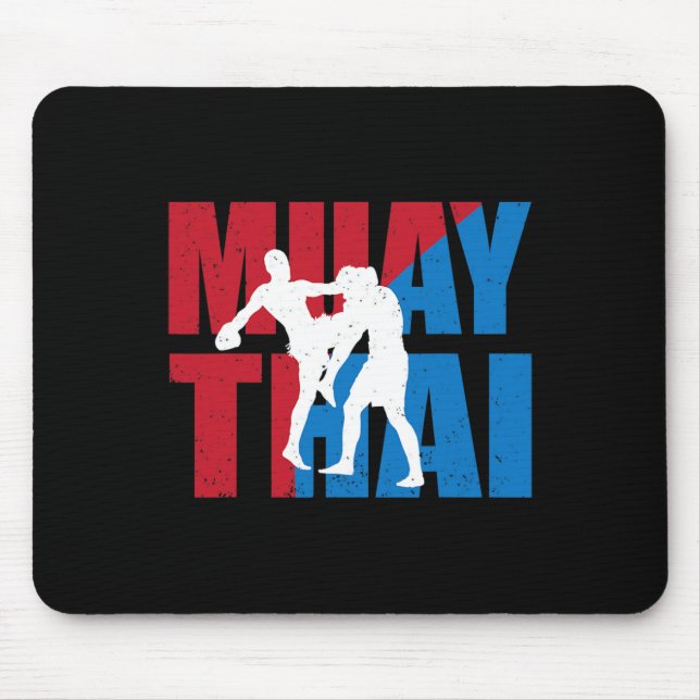 Tolle Muay-Thai-Kämpfer-Gestaltung Kickboxer MMA T Mousepad (Vorne)