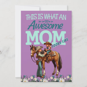 Tolle Mutter Cowgirl Muttertag Personalisiert Karte