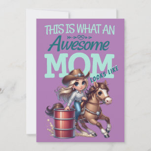 Tolle Mutter Cowgirl Muttertag Personalisiert Karte