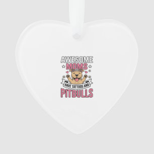 Tolle Mütter haben Tätowierungen und Pitbulls Vint Ornament