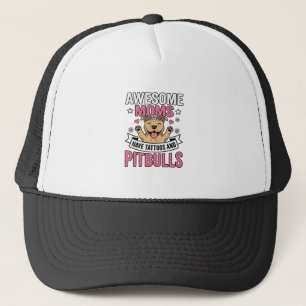 Tolle Mütter haben Tätowierungen und Pitbulls Vint Truckerkappe