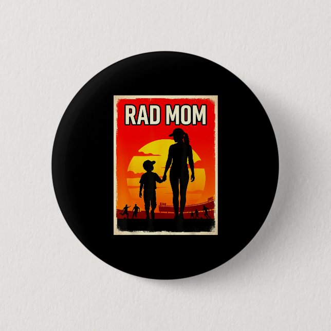 Tolle Mutter Mutter und Sohn Fußballmutter Sonnenu Button (Vorderseite)
