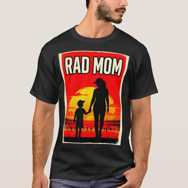 Tolle Mutter Mutter und Sohn Fußballmutter Sonnenu T-Shirt (Vorderseite)