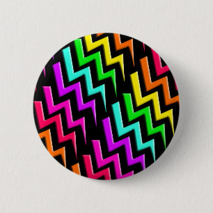 Tolle Neon-Blitzmuster Button