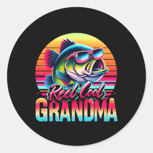 Tolle Oma Muttertagsgeschenke Lustiges Fischen Runder Aufkleber