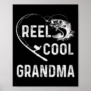 Tolle Oma Retro-Angler für Muttertag Poster