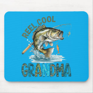 Tolle Oma zum Muttertag für Angelfreunde Mousepad