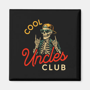 Tolle Onkel Club Shirt Lustiges Skelett Retro Onke Magnet