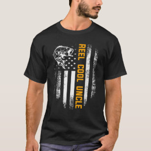 Tolle Onkel-Shirt Retro-Flagge Angeln Vater T-Shirt
