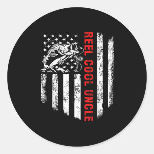 Tolle Onkel-Shirt USA-Flagge Angel Geschenk für Va Runder Aufkleber
