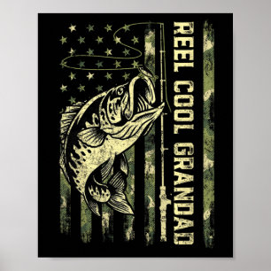 Tolle Opa Angler-Tarnung Vatertag Poster