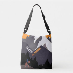 Tolle Outdoor-Retro-Montana-Reise-Werbekunst Tragetaschen Mit Langen Trägern