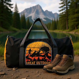 Tolle Outdoor-Wanderung bei Sonnenuntergang Duffle Bag